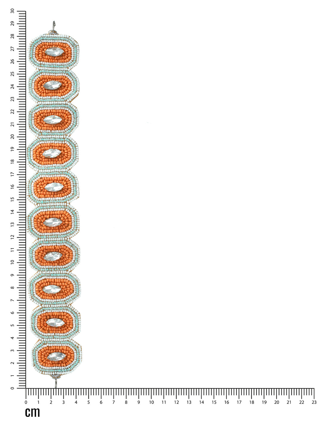 Orange Coloured & Gold-Toned Beaded Sequinned Headband