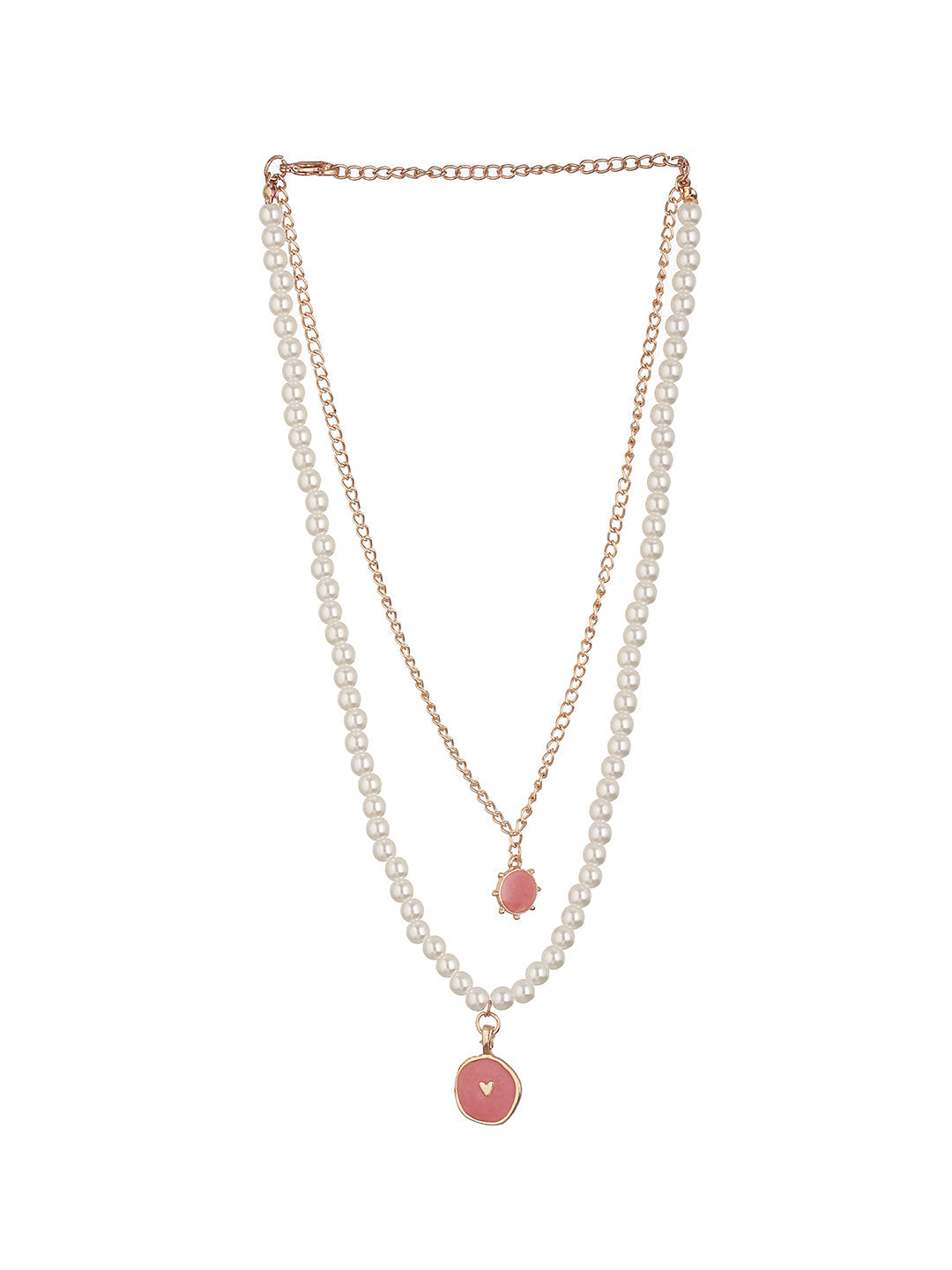 Gold-Plated & Pearl Layered Necklace