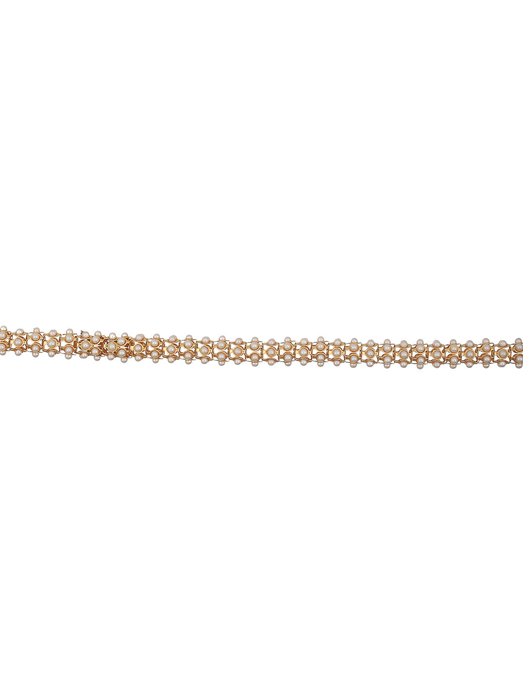 Jazz And Sizzle Gold Plated Pearl Beaded Waist Belt