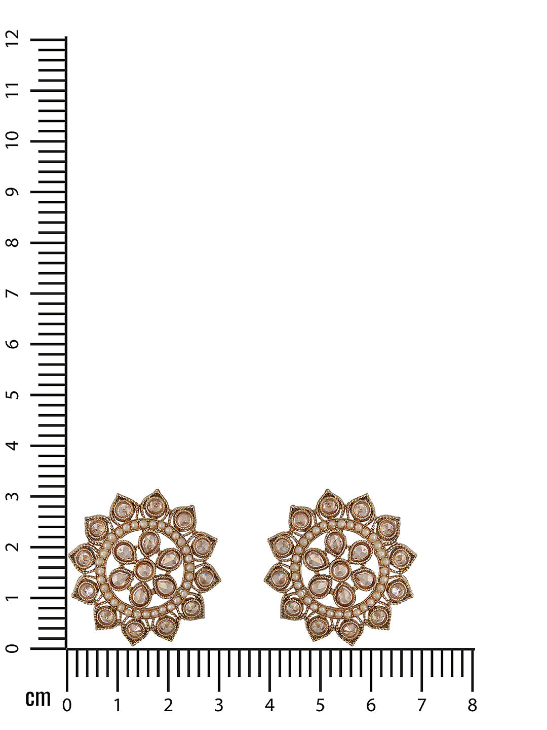 Gold-Plated Floral Stud Earrings