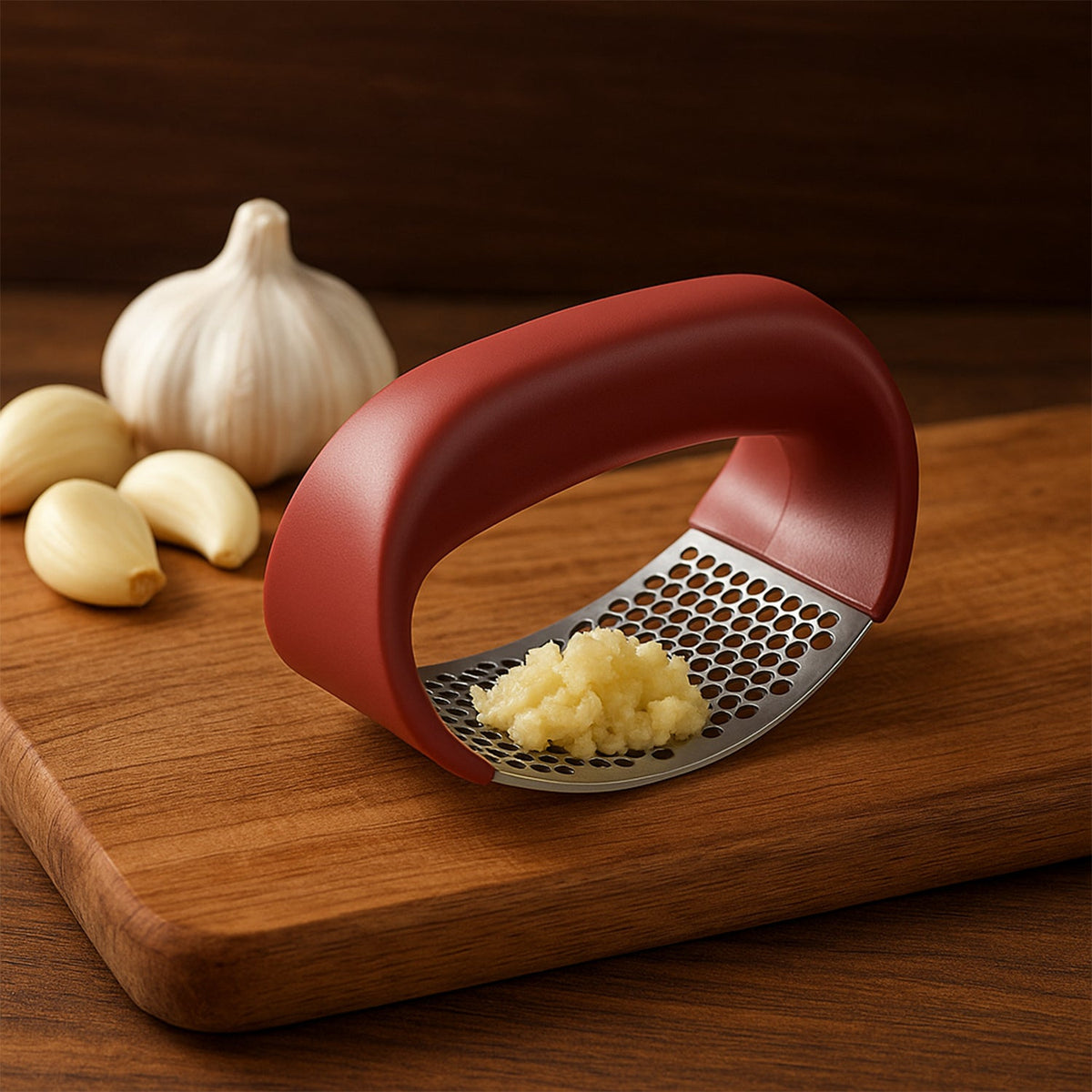 Supermom Premium Curve Garlic Press Crusher (1 Pc) HP DD