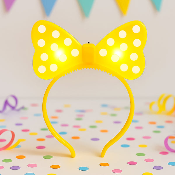 Led Glowing Bow Hairband (1 Pc)