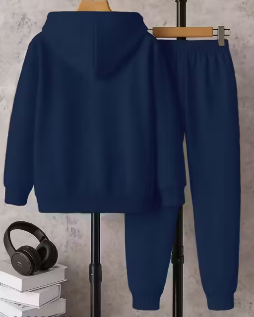 Kids Hooded Top & Bottom Co-Ord Set Luck Fashion