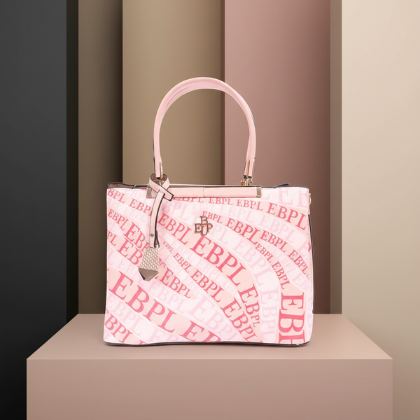 Women's Luxury Quality Printed Hand-held Hand Bag with Detachable Strap( Peach ) SUPER