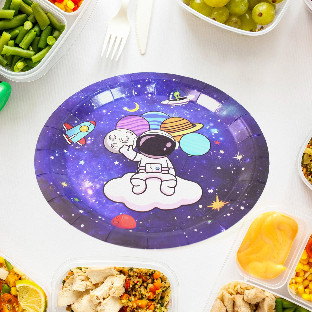 Round Plates Disposable Paper Plates Happy Birthday Gift (10 Pcs Set Mix Design) HP DD