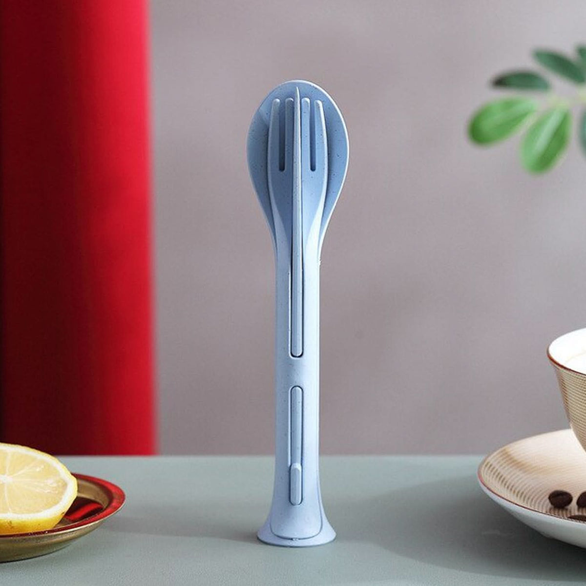 3 In 1 Reusable Spoon Knife Forks Tableware Spoon (3 Pcs Set) HP DD