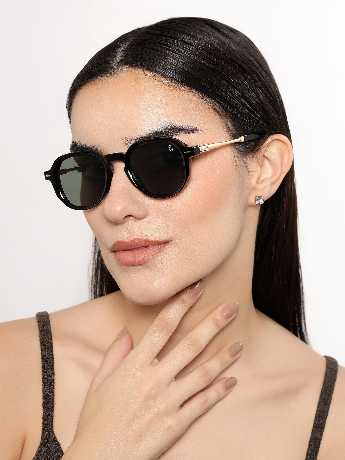 Pearl Black Wayfarer Sunglasses for Men and Women - Style 2216 - view 1