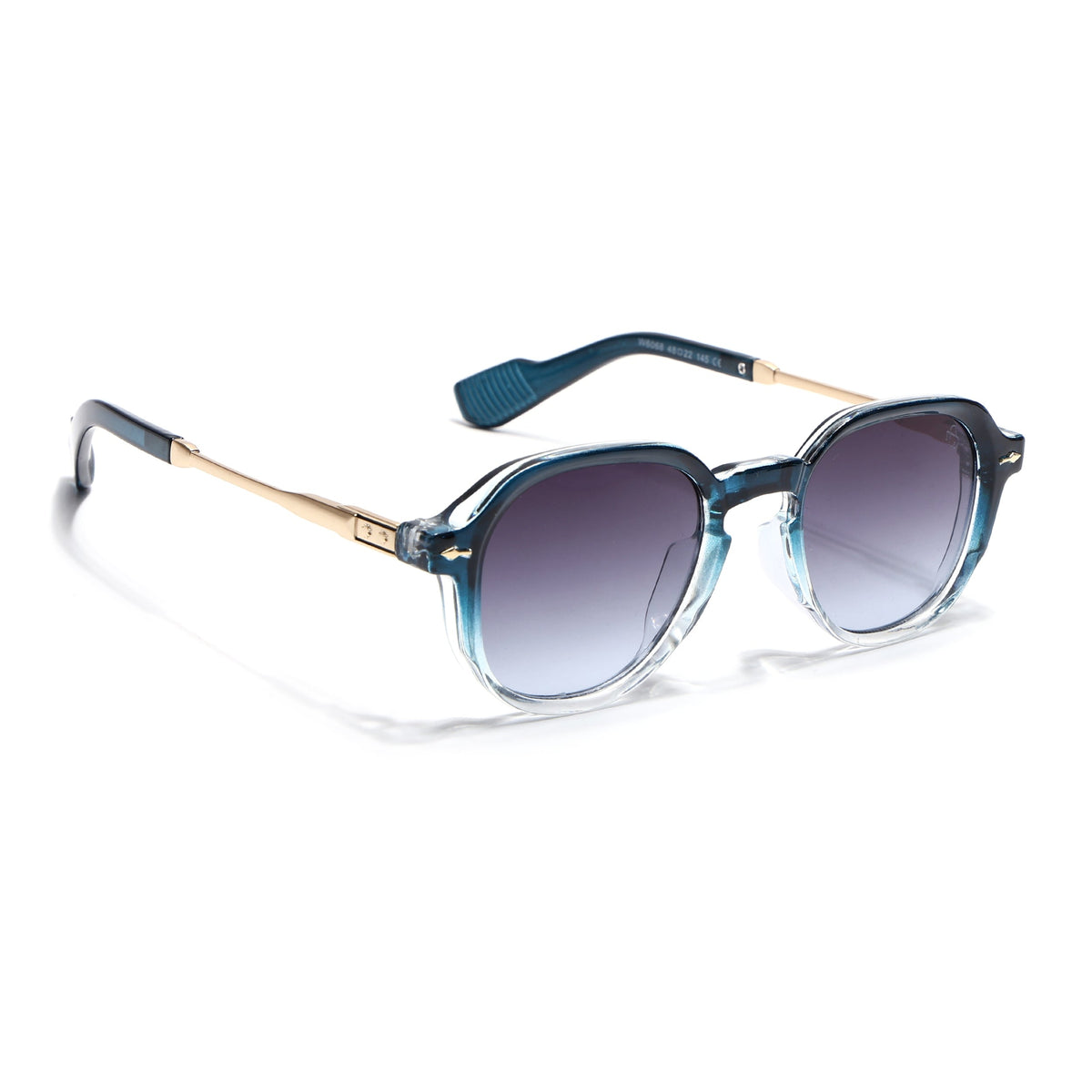 Pearl Blue & Clear Wayfarer Sunglasses for Men and Women - view 2