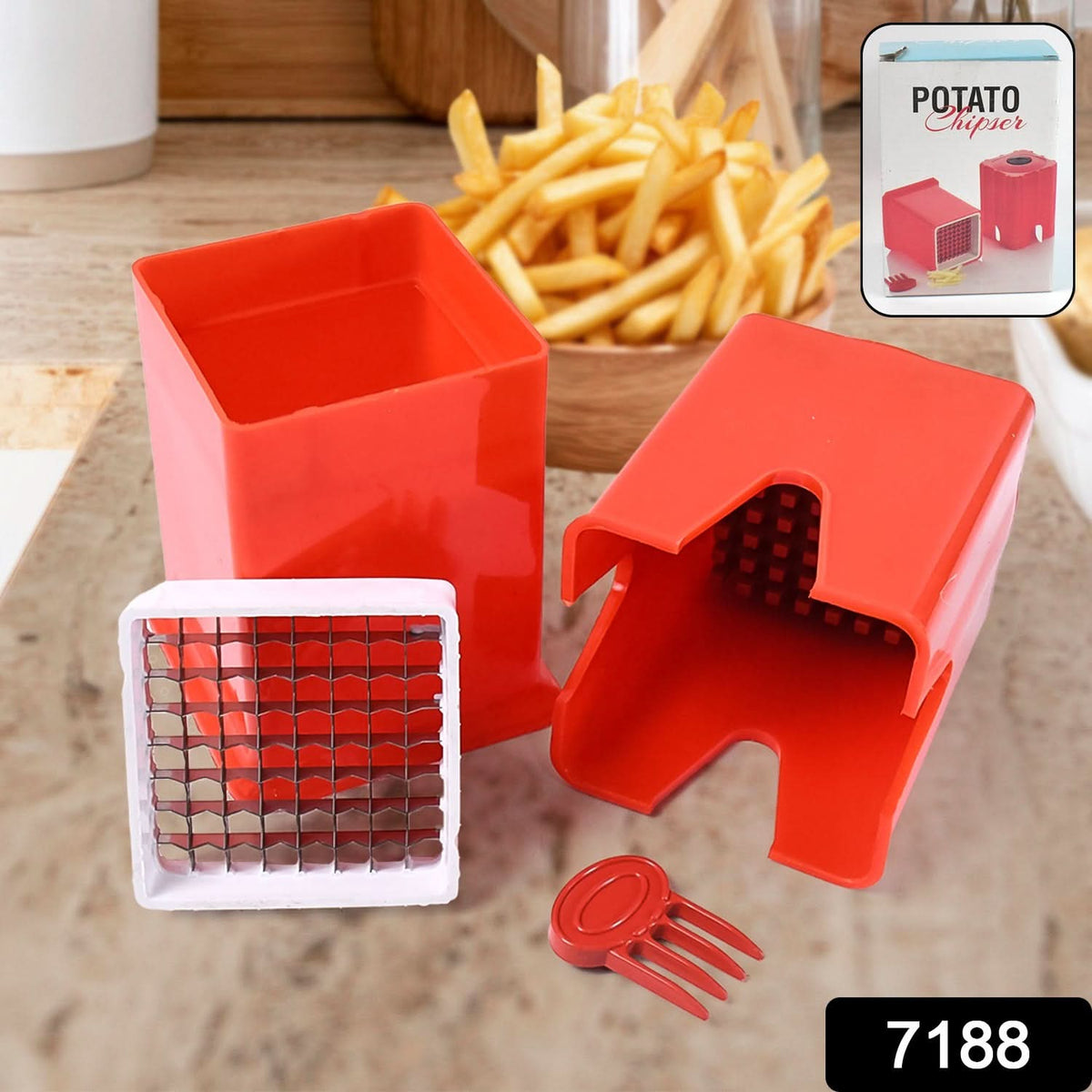 French Fries Potato Chips Strip Cutting Cutter Machine (1 Pc) HP DD