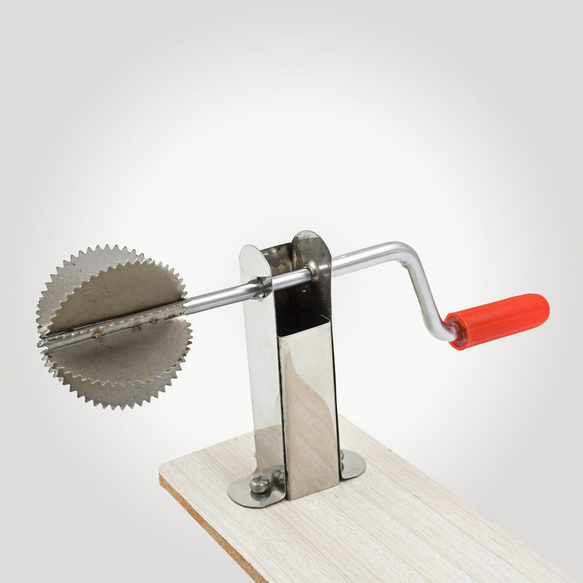Stainless Steel Coconut Scraper With Wooden Base (1 Pc) HP DD