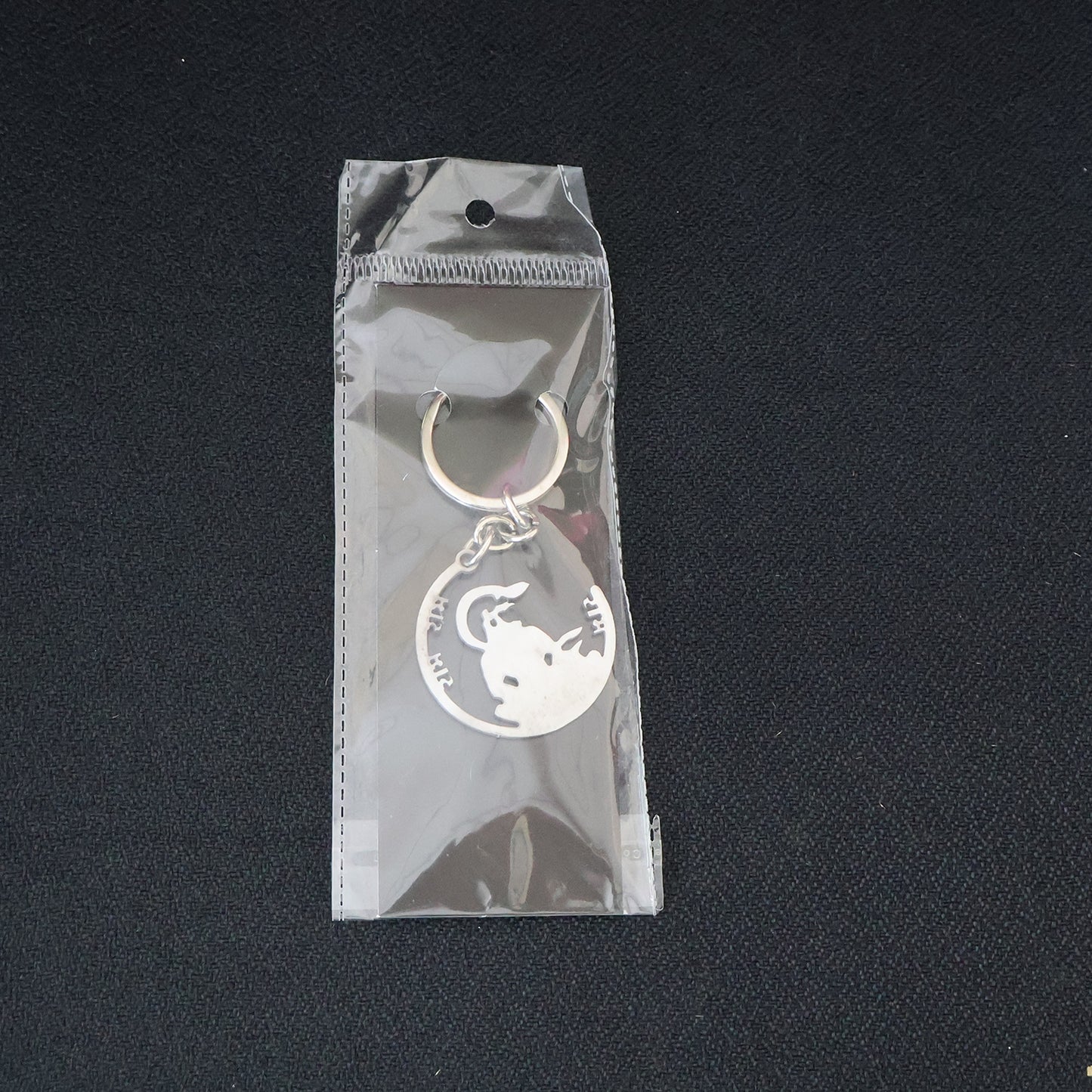 Devotional Jai Shri Ram Metal Keychain Crescent Silhouette Tag with Lord Hanuman Motif- (1 Pc)