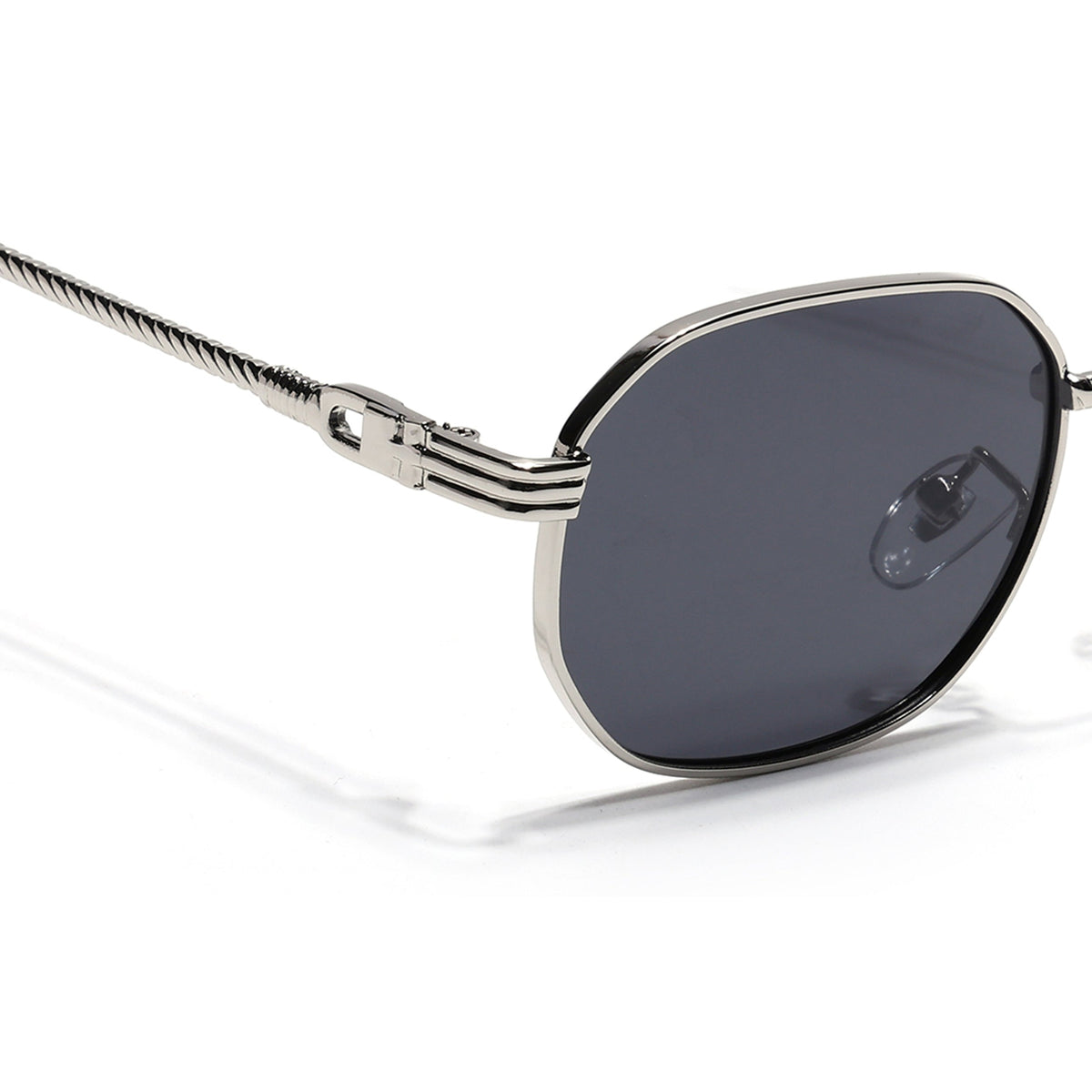 Imperial Silver Rectangle Sunglasses for Men and Women - view 4