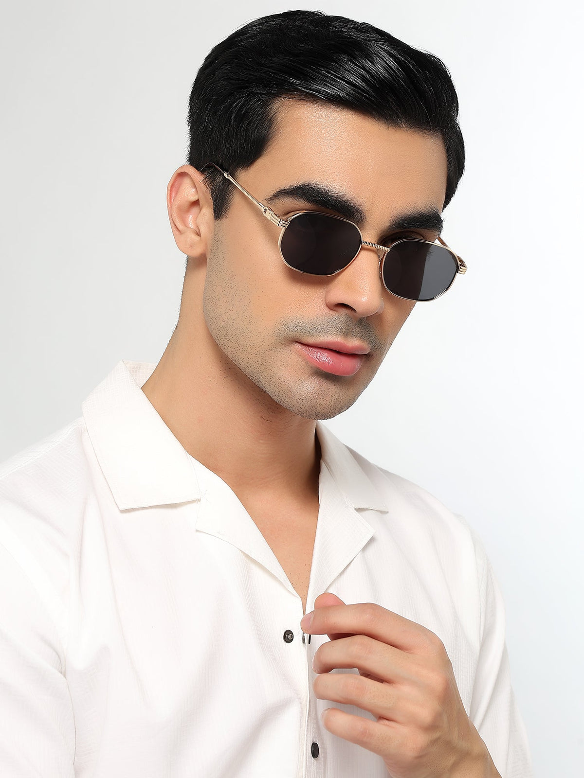 Imperial Golden Rectangle Sunglasses for Men and Women - view 1