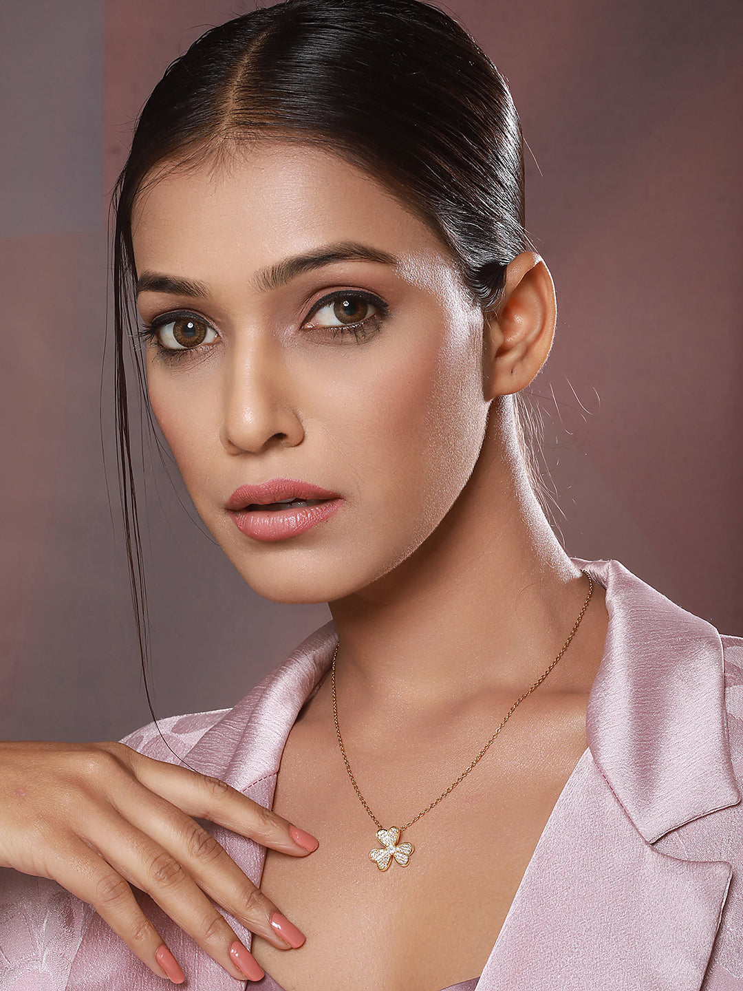 Jazz And Sizzle Gold-Plated CZ-Studded Pendant Chain