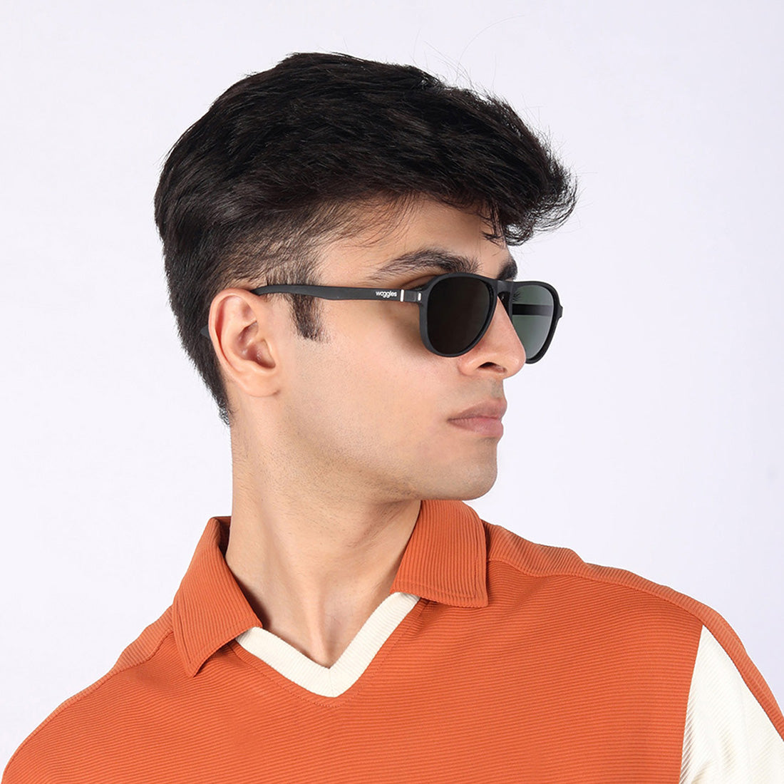 Green Emerald Night Polarized Aviator Sunglasses - View 5