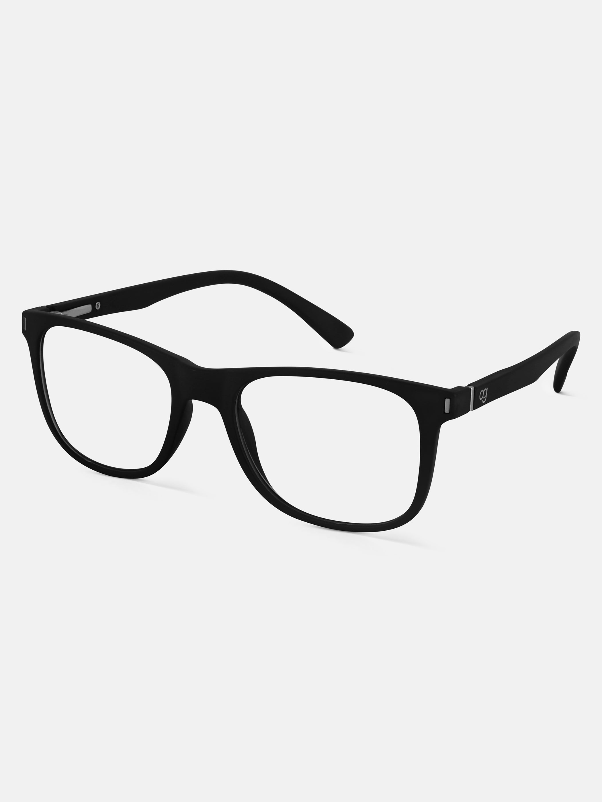 Black Noir Square Blue Screen Glasses