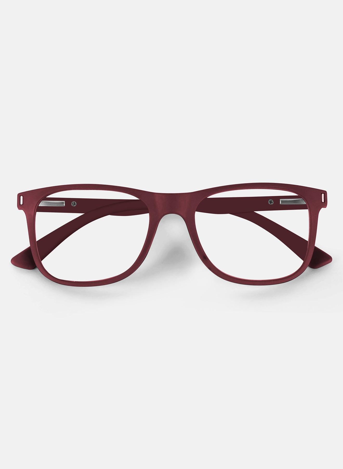 Red Noir Square Blue Screen Glasses - View 8