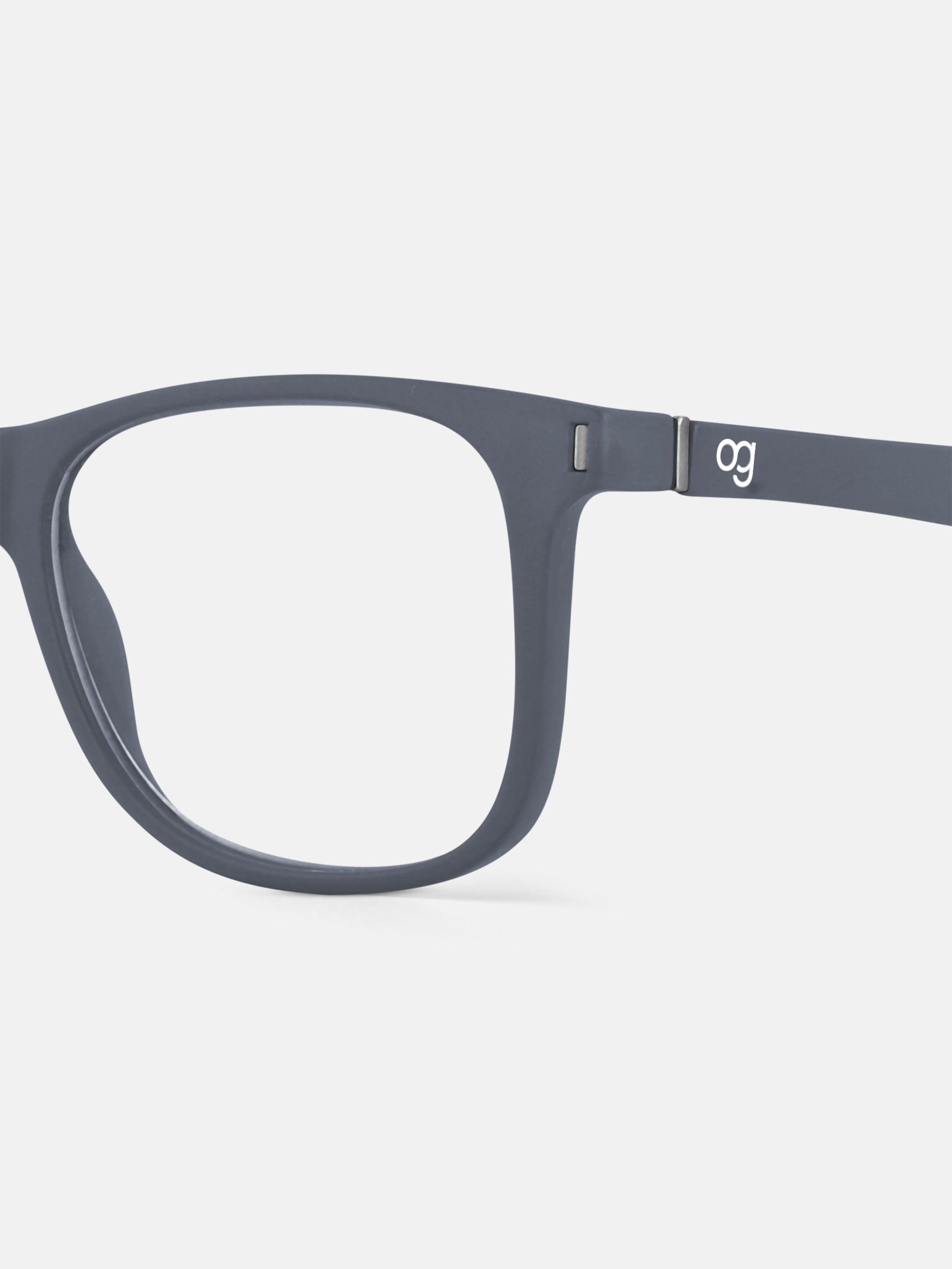 Grey Noir Square Blue Screen Glasses - View 17