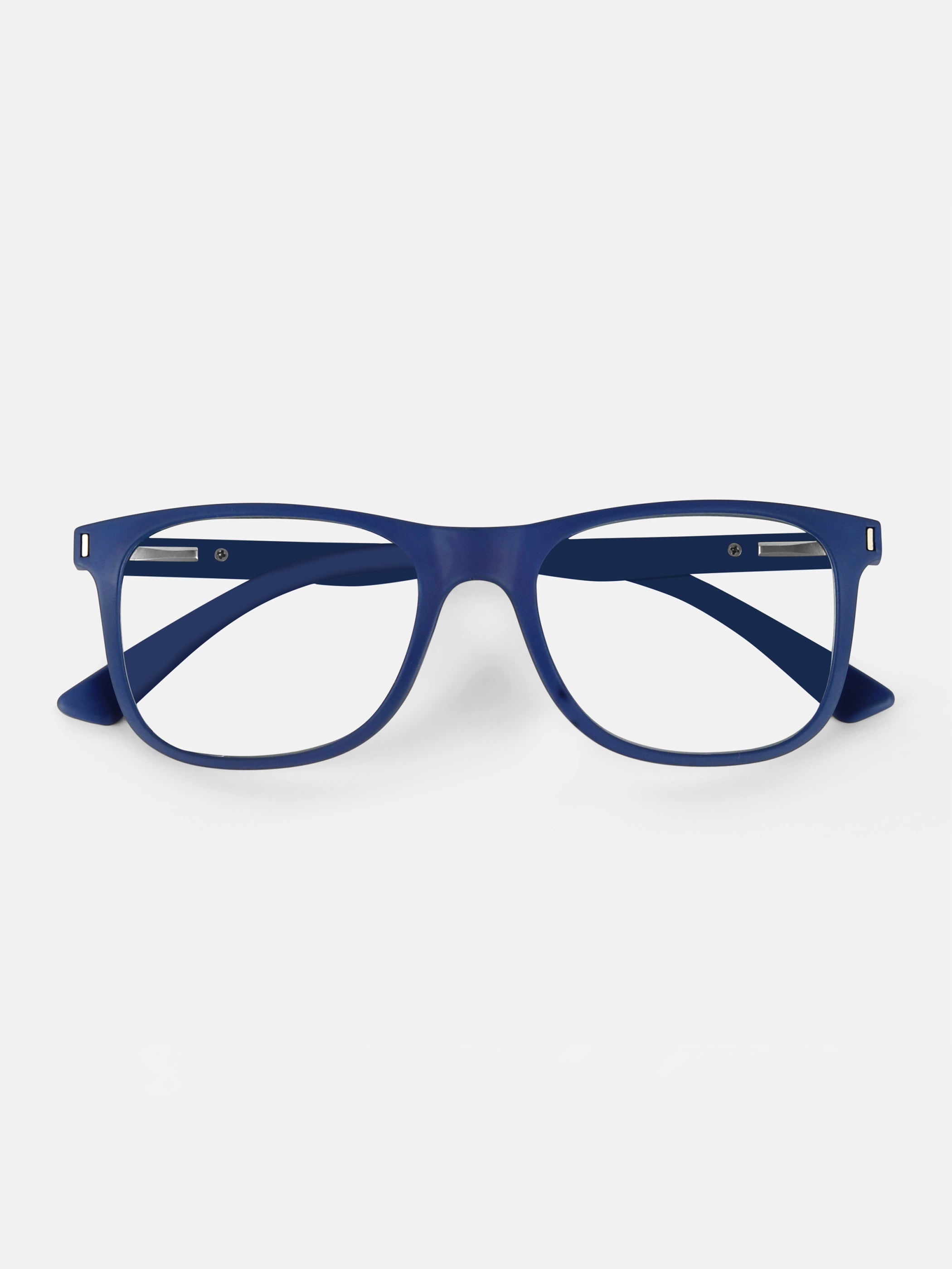 Dark Blue Noir Square Blue Screen Glasses - View 28
