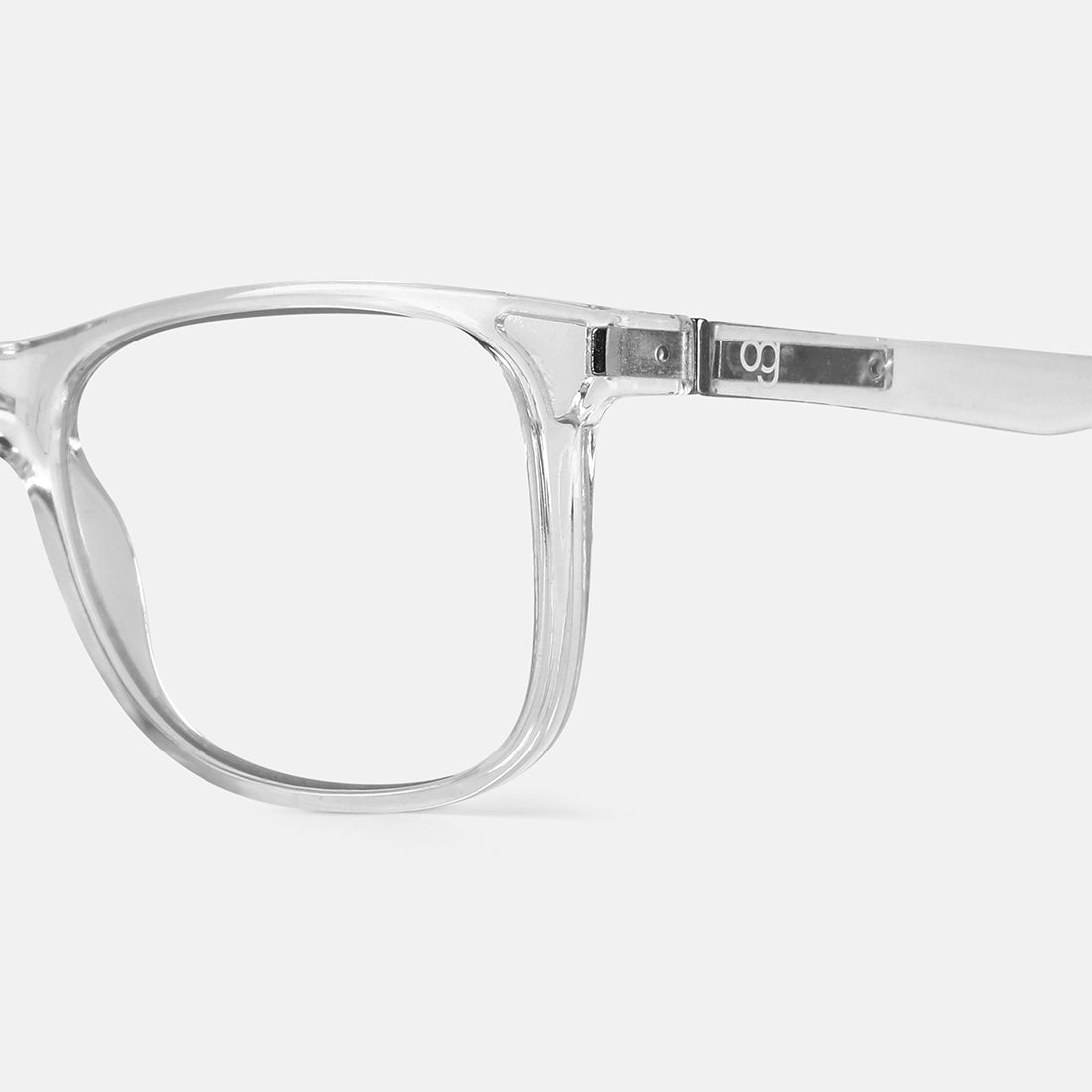 Transparent Noir Square Blue Screen Glasses - View 32