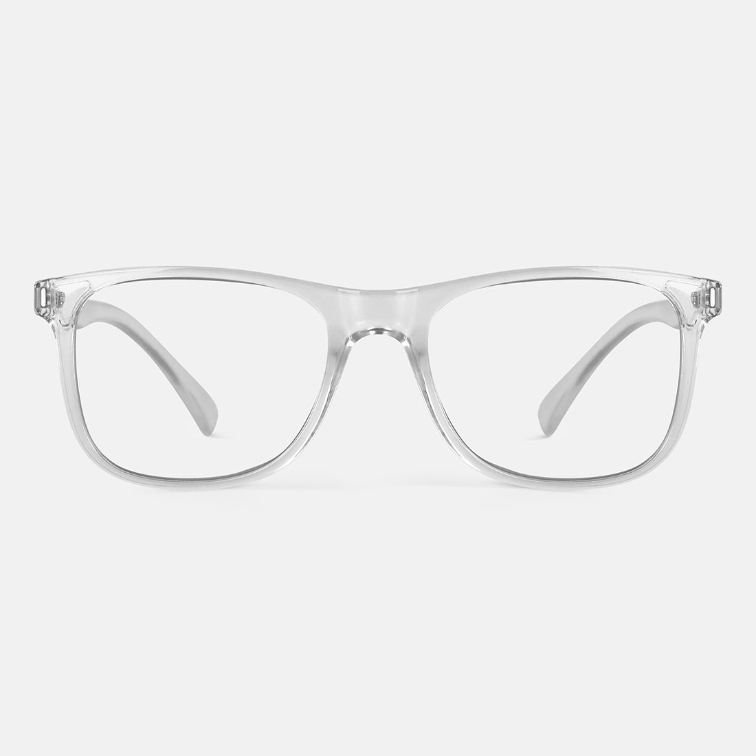 Transparent Noir Square Blue Screen Glasses - View 34