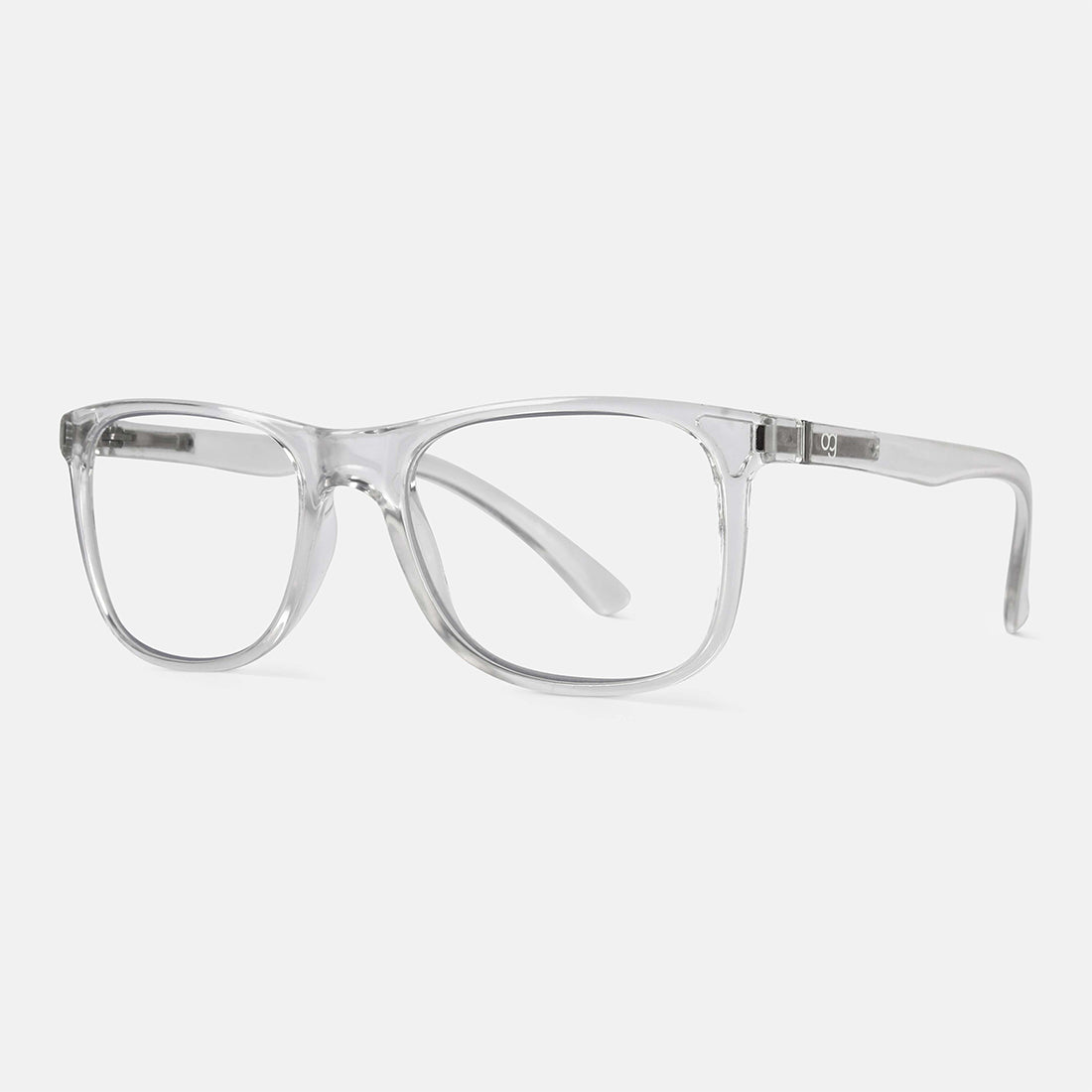 Transparent Noir Square Blue Screen Glasses - View 35