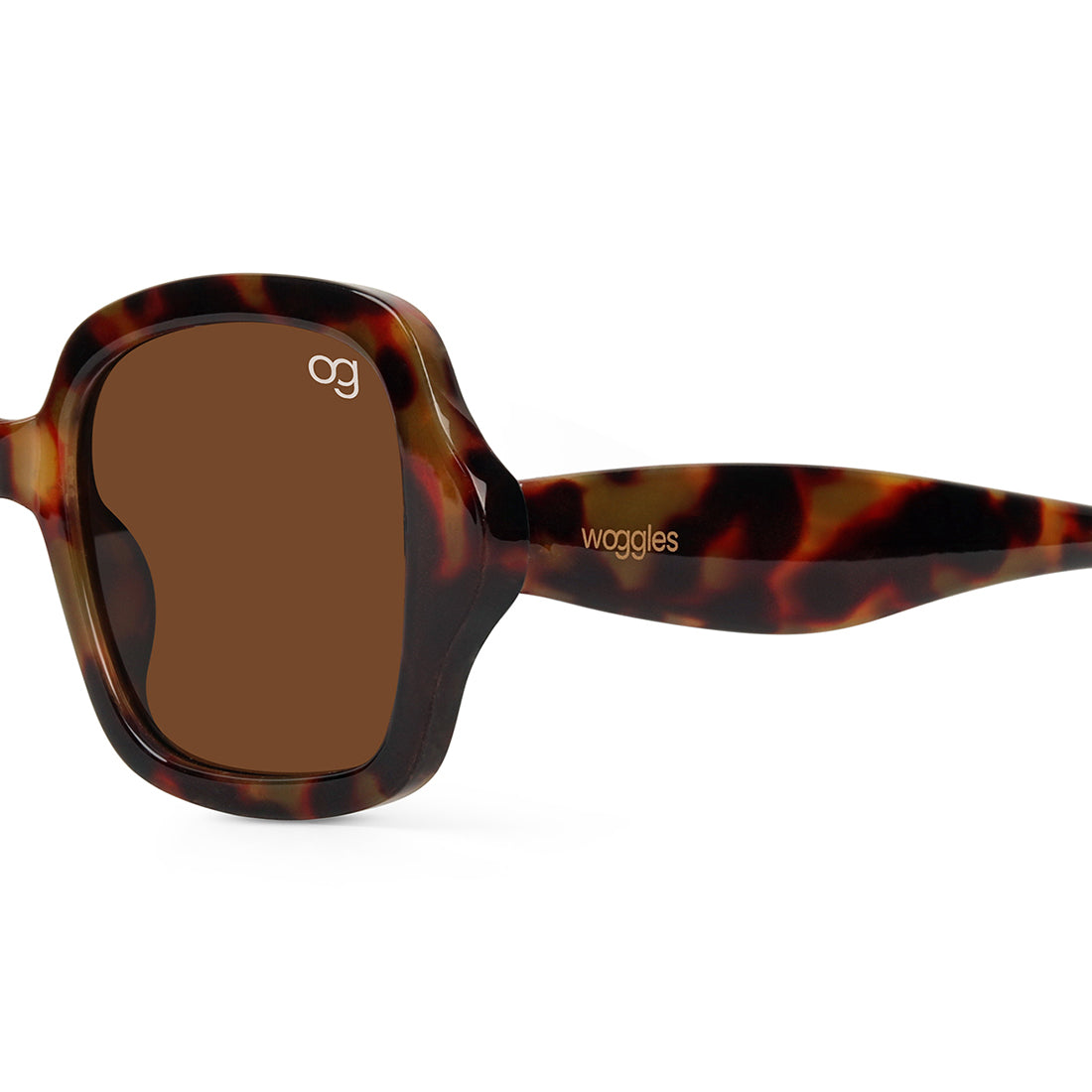 Brown Monochromatic Square Sunglasses - View 7