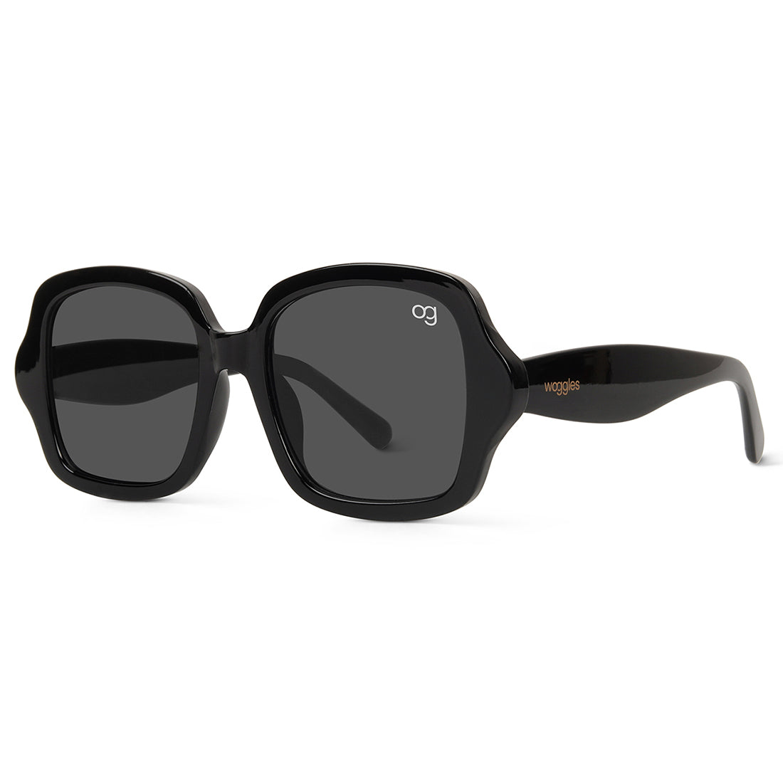 Black Monochromatic Square Sunglasses - View 14