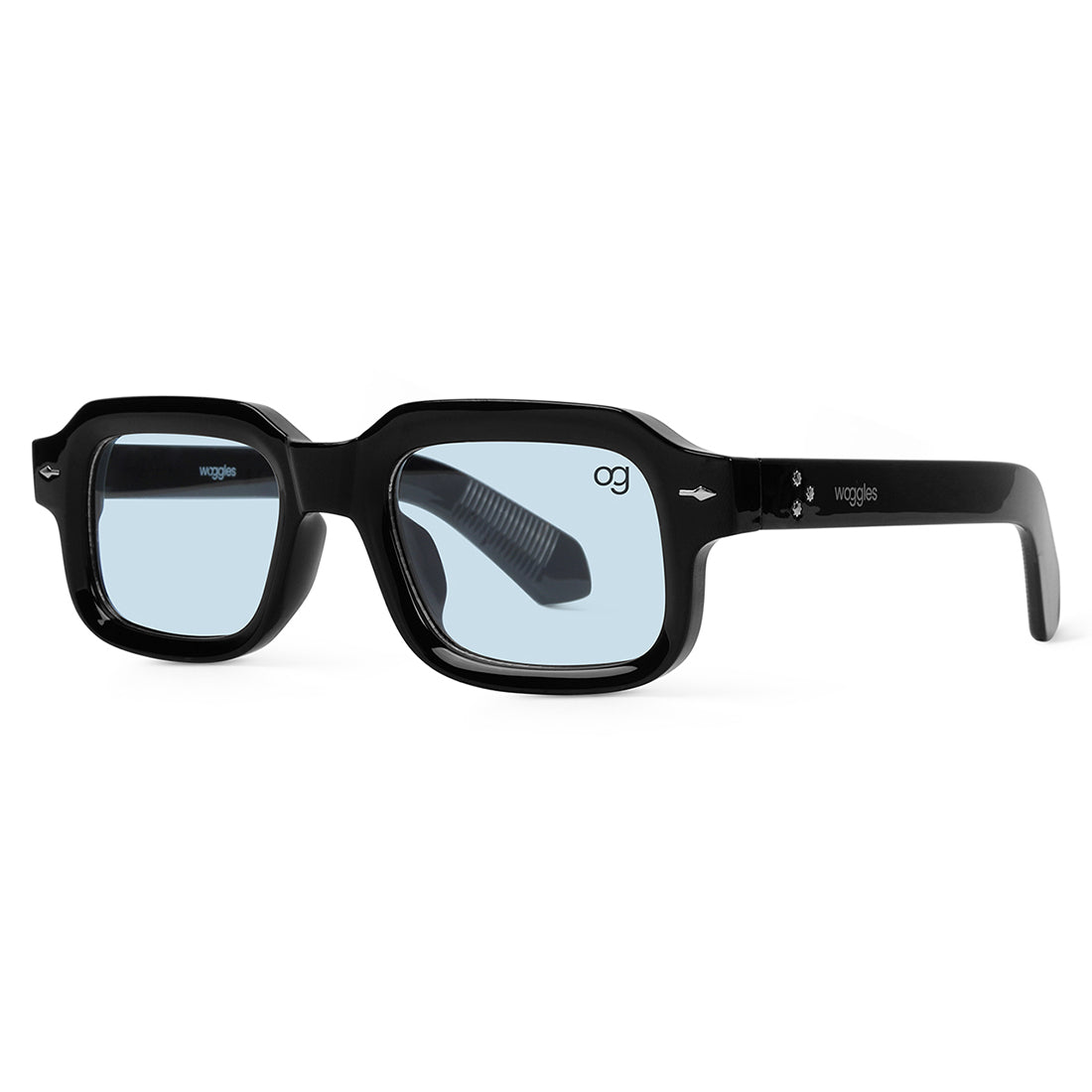 Blue Sundown Square Sunglasses - View 4