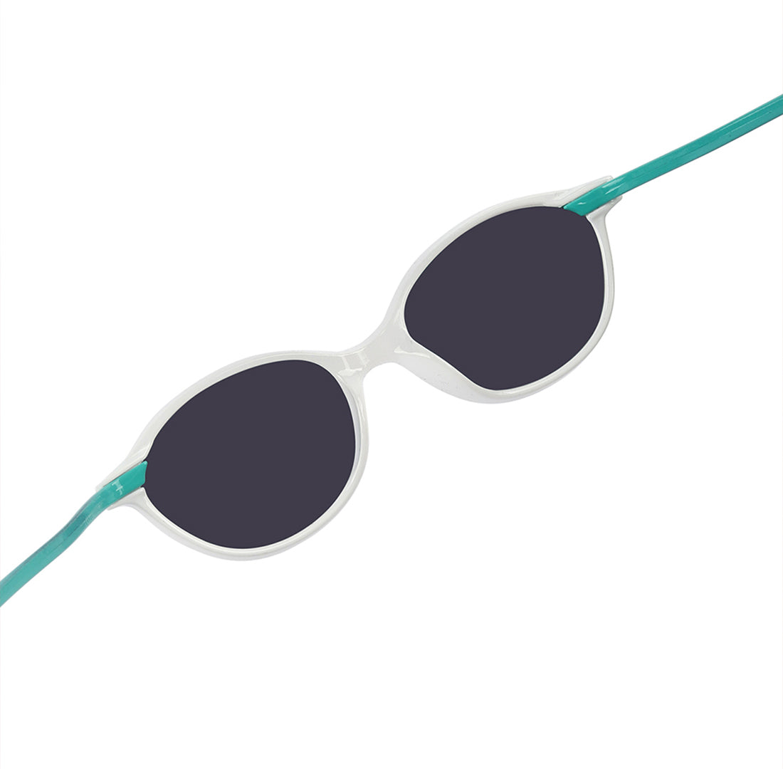 White Bubblebeam Kids Oval Sunglasses - View 2