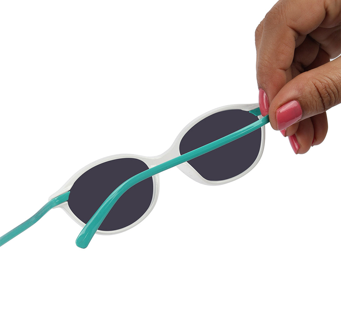 White Bubblebeam Kids Oval Sunglasses - View 5