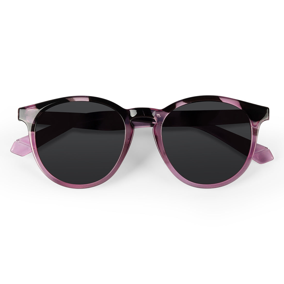 Black Radon Printed Polarized Round Sunglasses - View 3