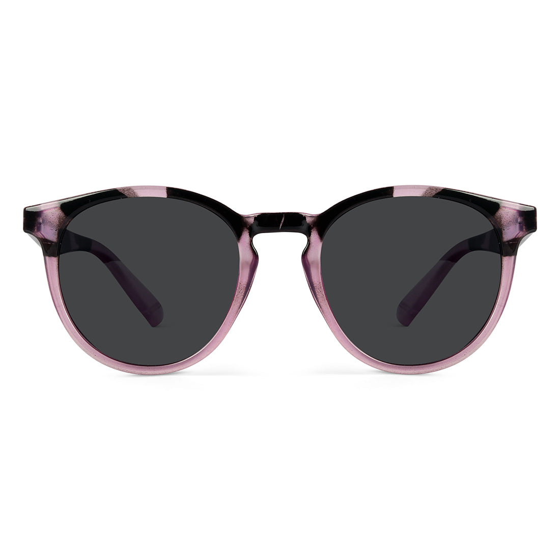Black Radon Printed Polarized Round Sunglasses - View 4