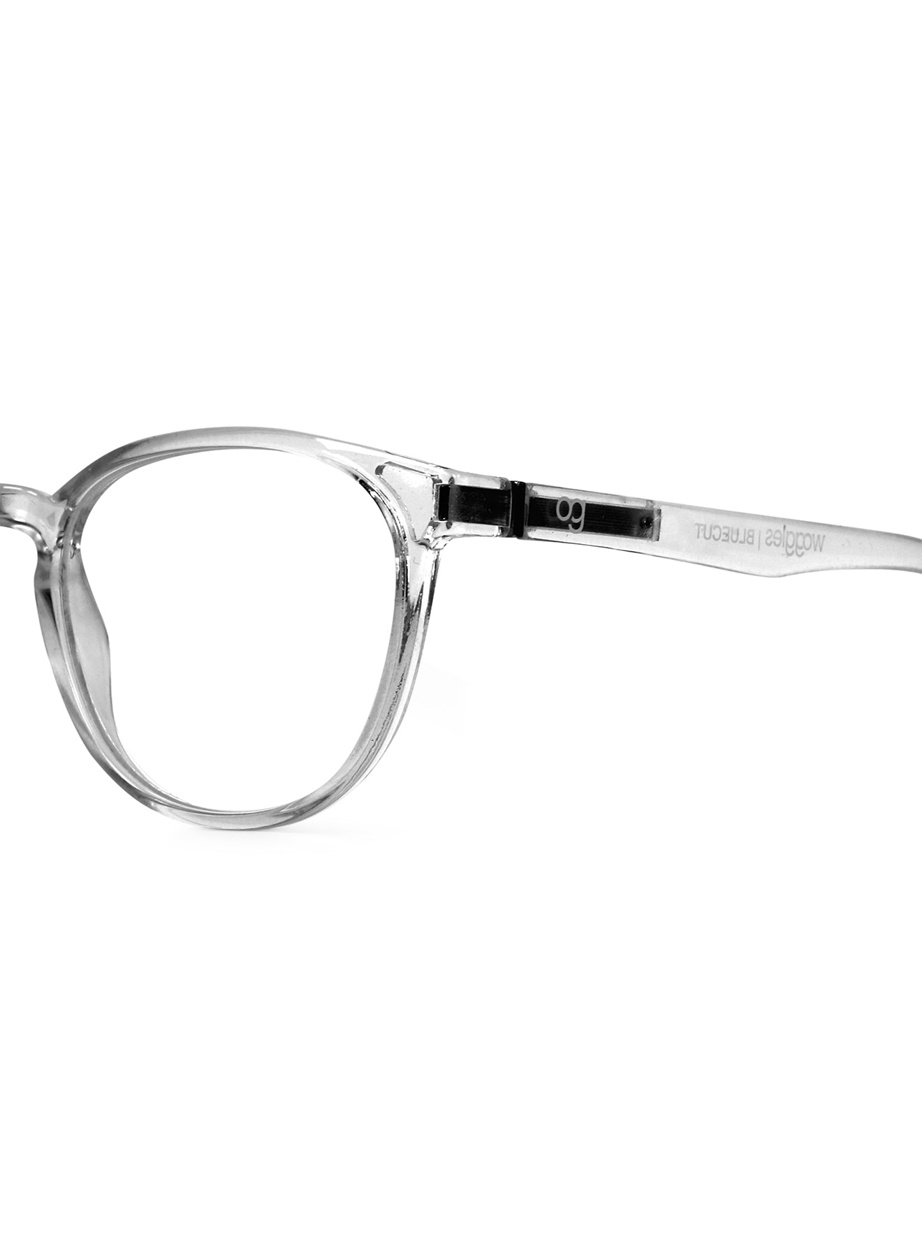 Transparent Noctra Round Blue Screen Glasses - View 2