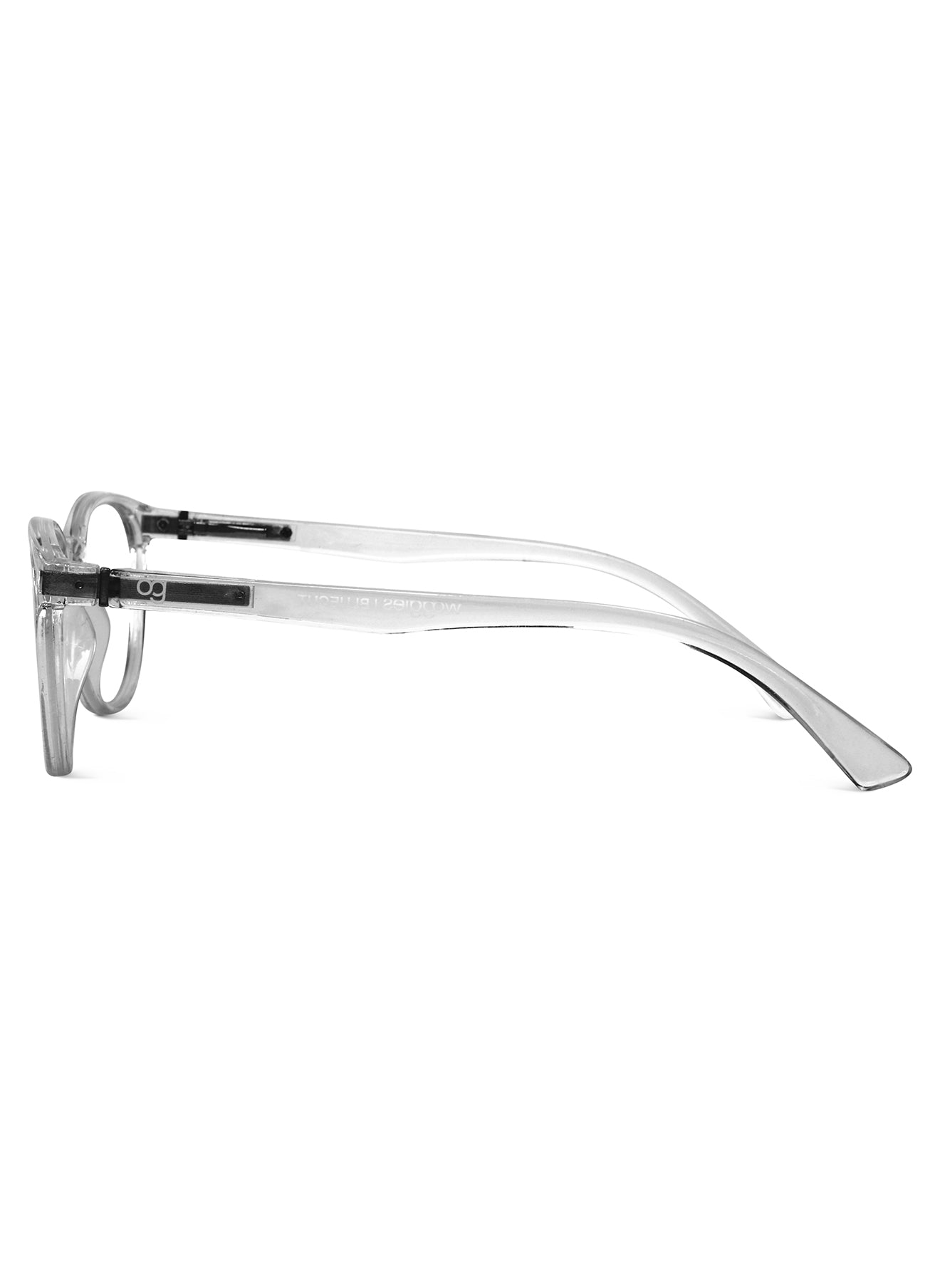 Transparent Noctra Round Blue Screen Glasses - View 5