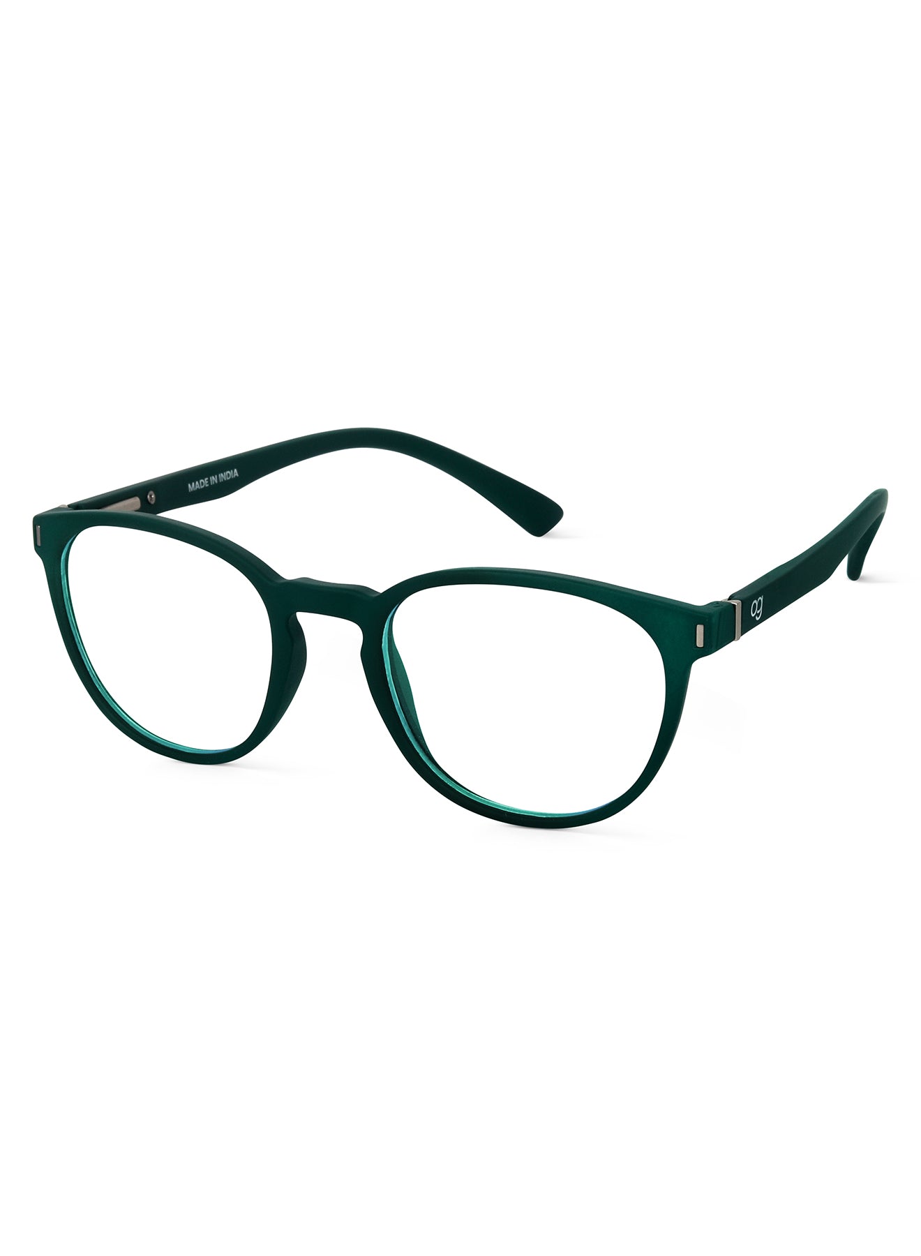 Green Noctra Round Blue Screen Glasses