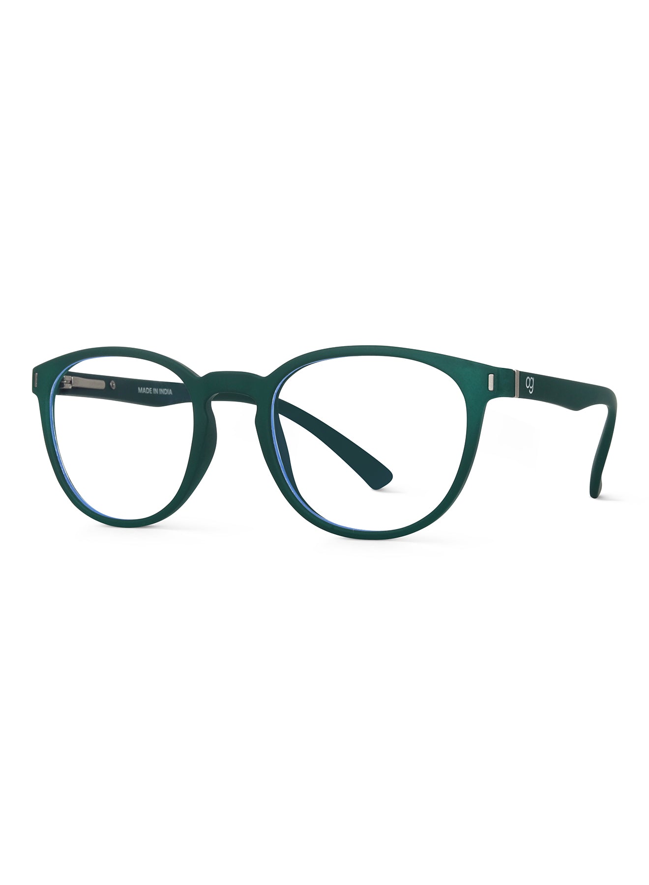 Green Noctra Round Blue Screen Glasses - View 14