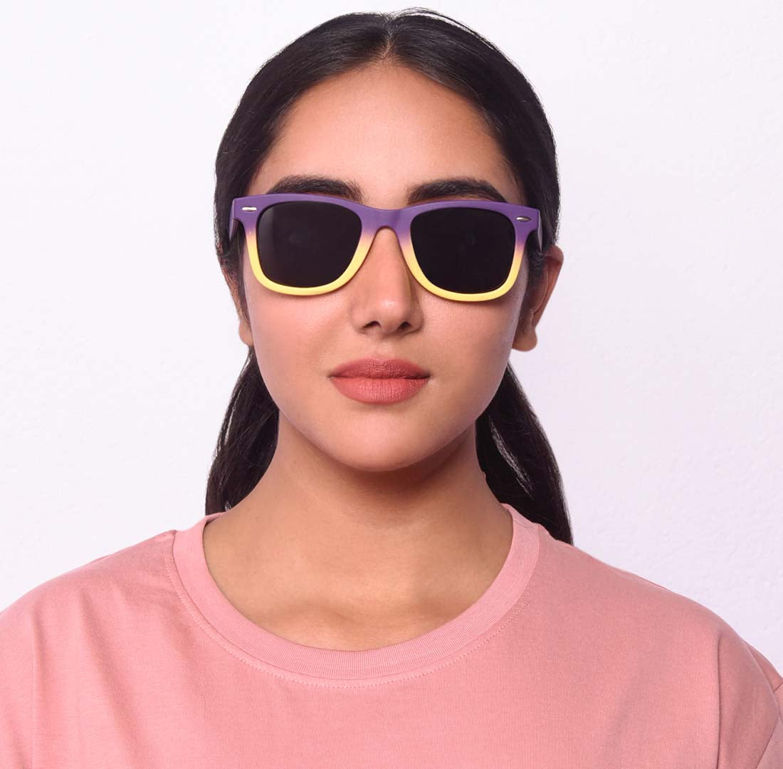 Purple Classic Collection Wayfarer Sunglasses - View 9