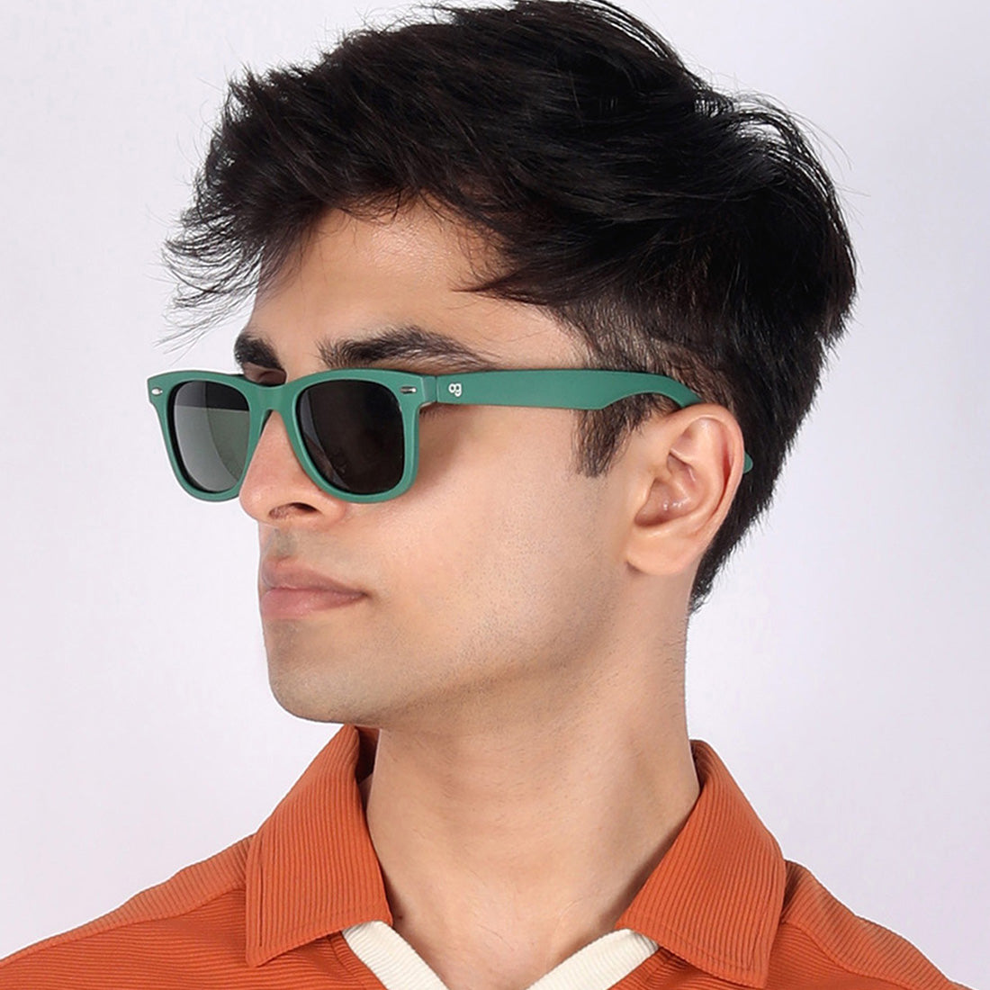 Green Polarized Wayfarer Sunglasses - View 17