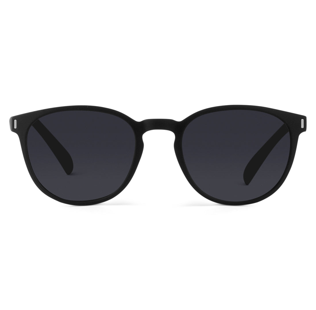 Black Polarized Round Sunglasses - View 16