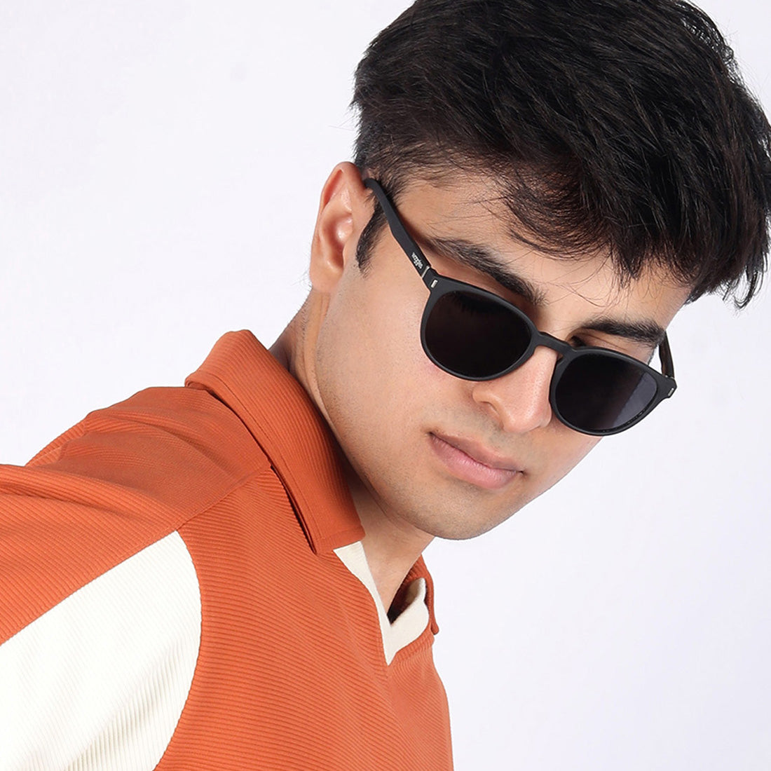 Black Polarized Round Sunglasses - View 18