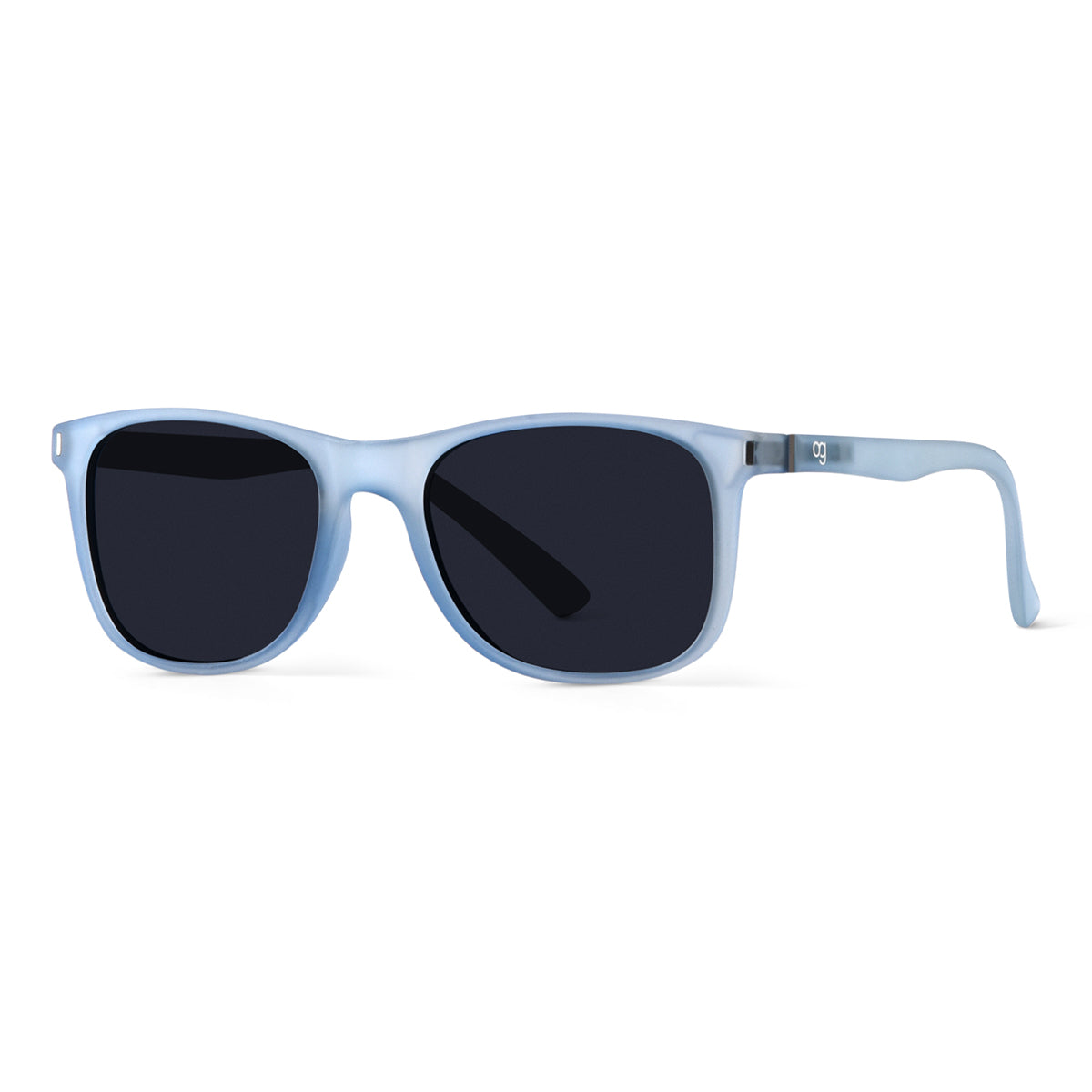 Blue Transparent Polarized Square Sunglasses - View 7
