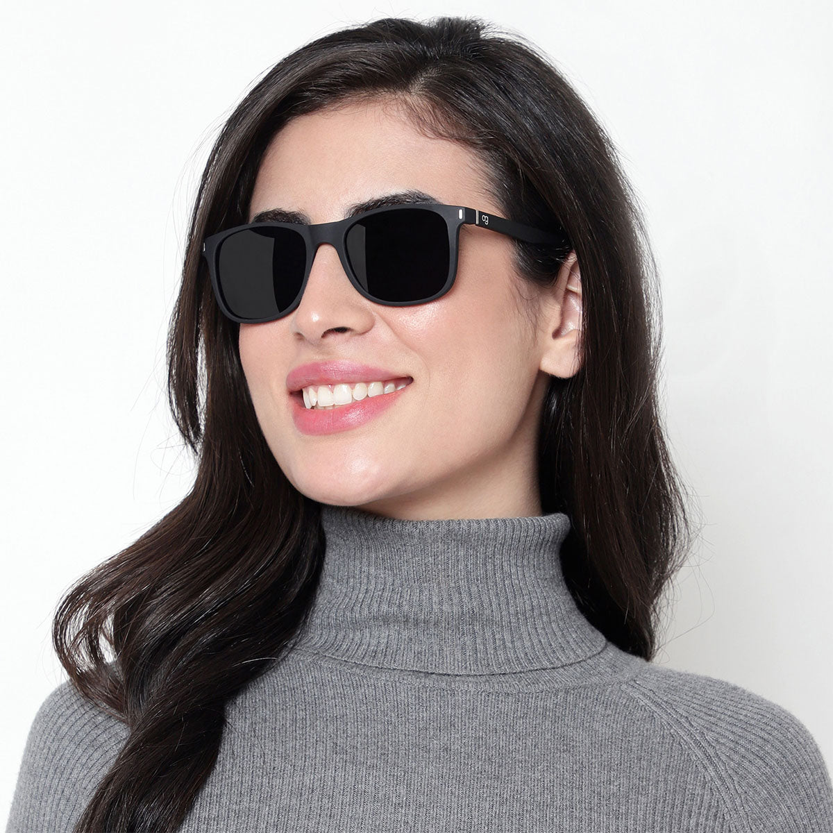 Black Polarized Square Sunglasses - View 12