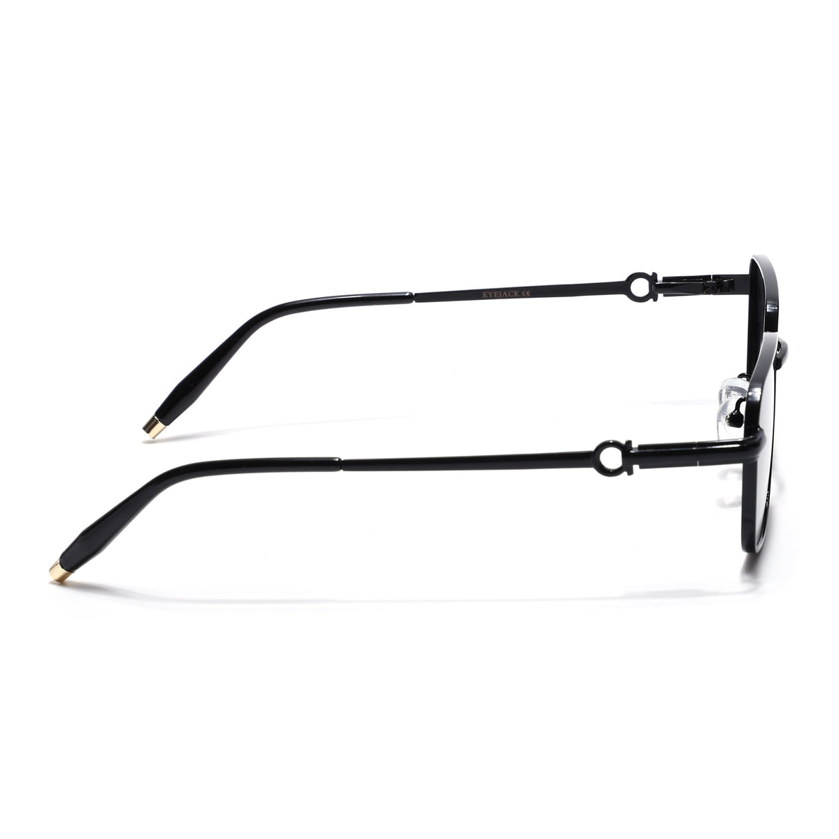 Mocha Black Rectangle Sunglasses for Men and Women - view 6