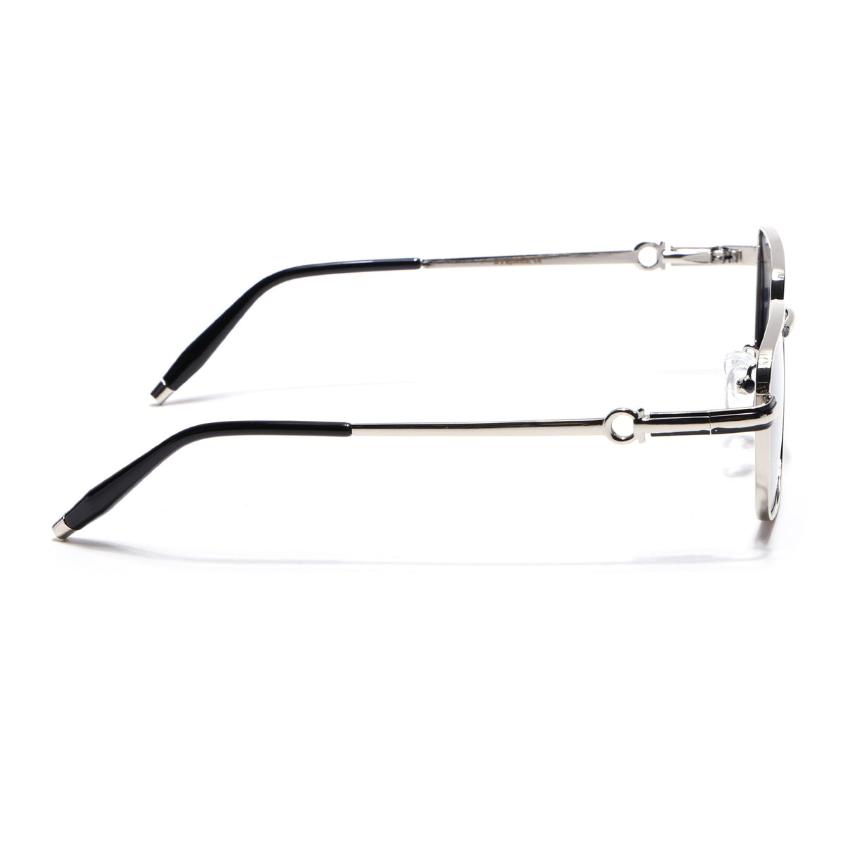 Mocha Silver Rectangle Sunglasses for Men and Women - view 6