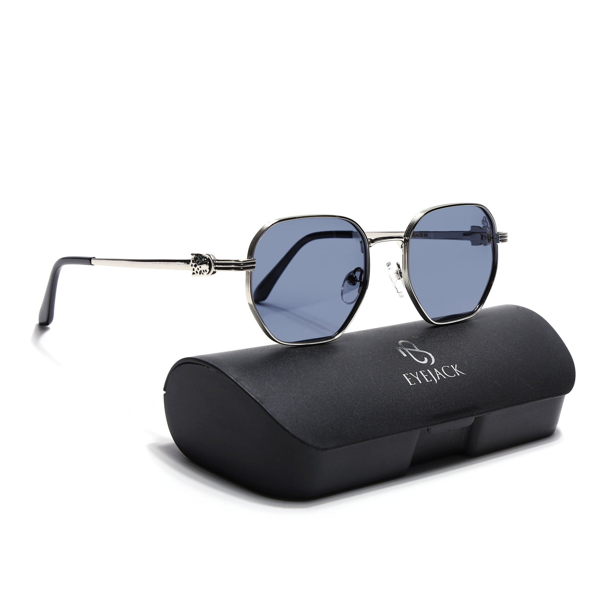 Majesty Silver Wayfarer Sunglasses for Men and Women - with box packaging