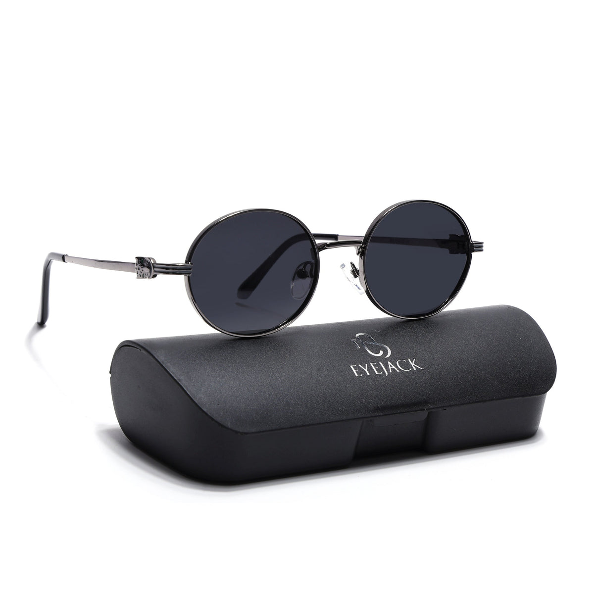 Simba Grey Oval Sunglasses for Men and Women - Style 2210 - with box packaging