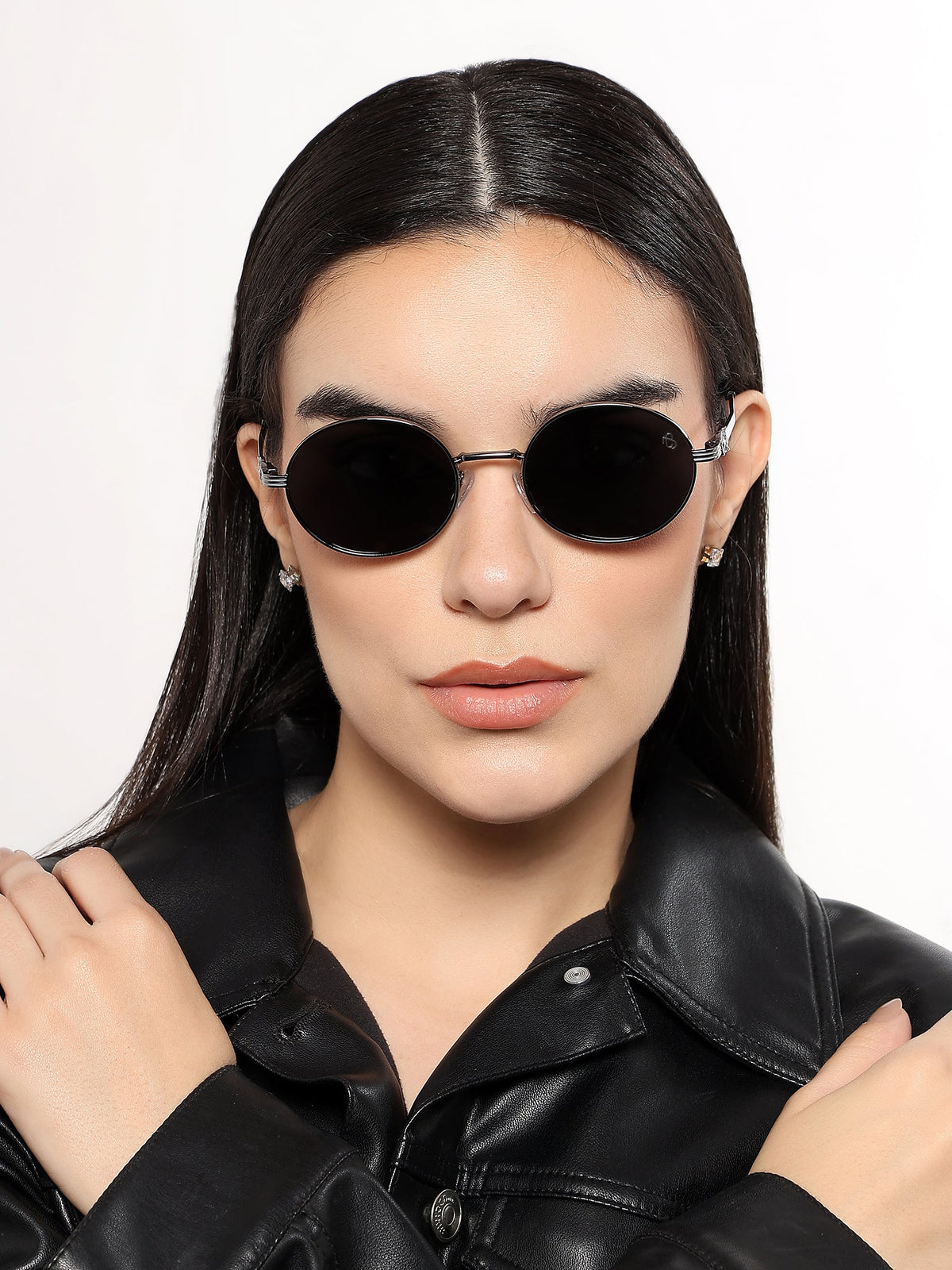 Simba Grey Oval Sunglasses for Men and Women - Style 2210 - view 2