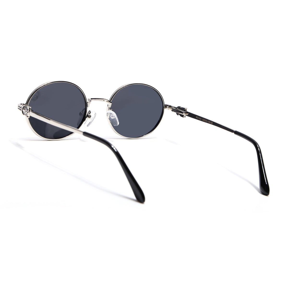Simba Silver Oval Sunglasses for Men and Women - Style 2211 - view 6