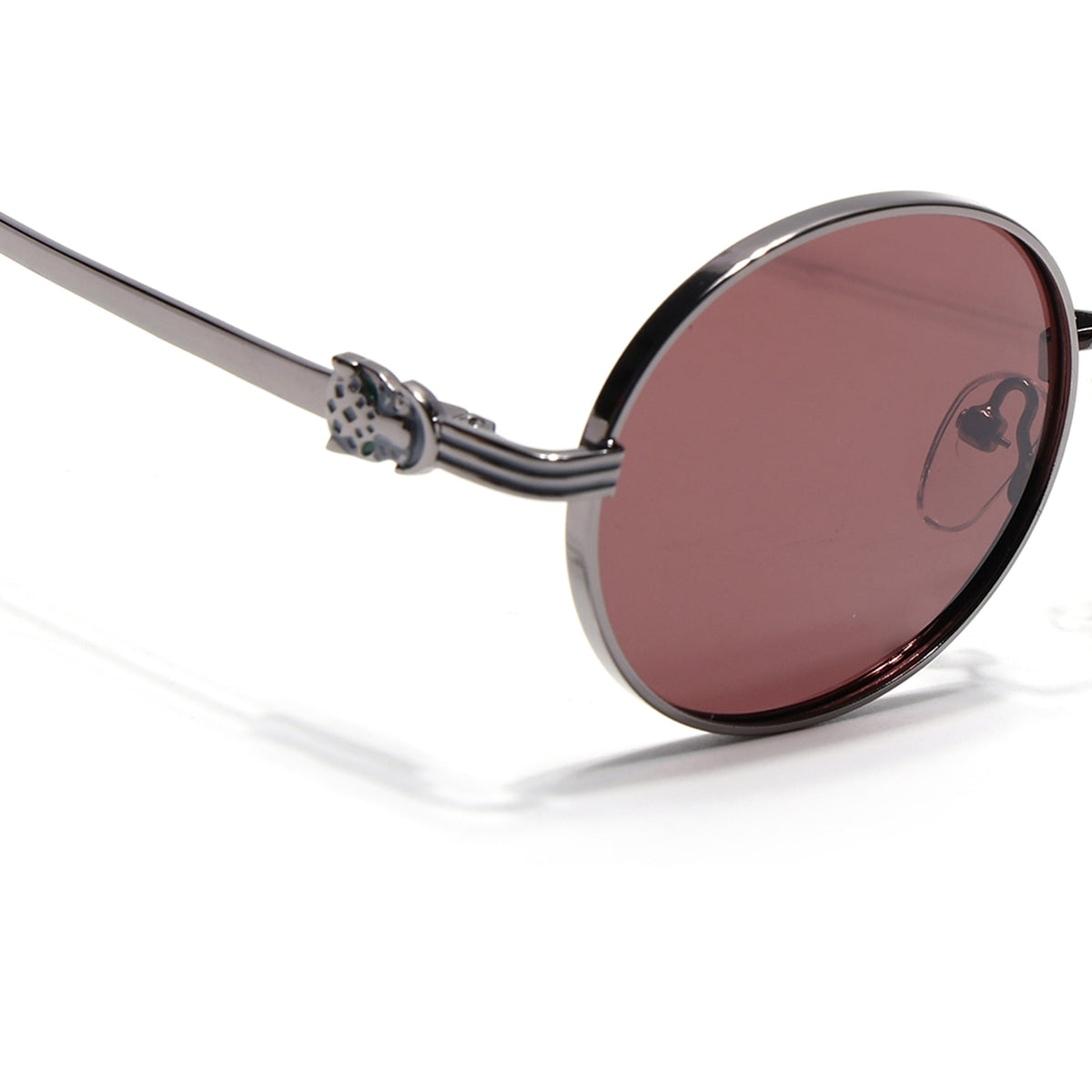 Simba Grey Oval Sunglasses for Men and Women - Style 2215 - view 4